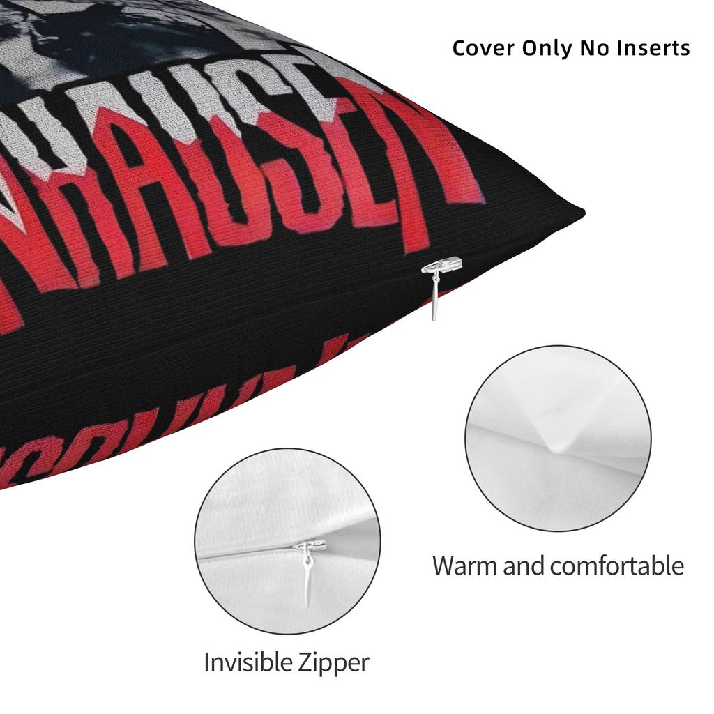 The Many Faces Of Danhausen Square Pillow Cases Cushion Covers Awesome Zipper Decorative Pillowcase for Home 40*40cm
