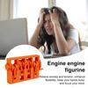 3D Printed Engine Figurine Teens Adults Stress Relief Crank Handle Drive Engine Fidget Toy Mini Desktop Engine Ornament Decoration