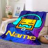 Customiz Name Personality Geometry Dash  Blanket Soft &Warm Sofa Office Bed Travel Lunch Break Blanket, Gift Suitable All Seasons