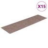 vidaXL Stufenmatten Selbstklebend 15 Stk. 76x20 cm Hellbraun Rechteckig
