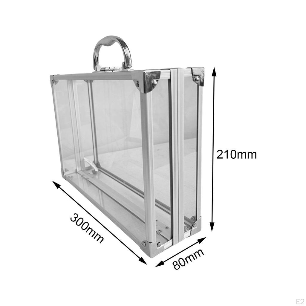 Aluminum Alloy Carrying Case Travel Cosmetic with Lock 300x210x80mm Accessory Jewelry Organizer