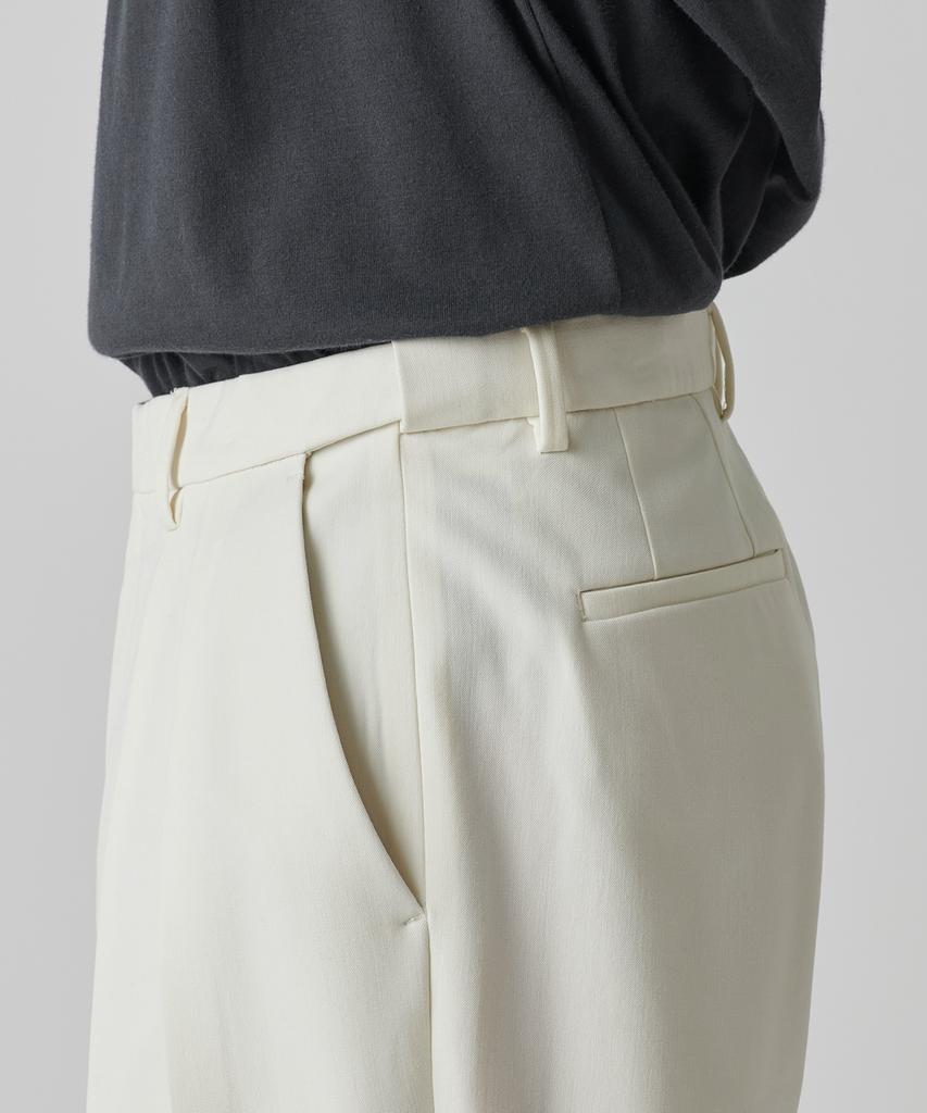 Musinsa Standard Reverse Two-Tuck Semi-Balloon Hidden Banding Slacks [Cream]