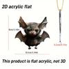 Entzückender 2D-Fledermaus-Anhänger aus flachem Acryl: Autoanhänger, Rucksackanhänger und Schlüsselanhänger