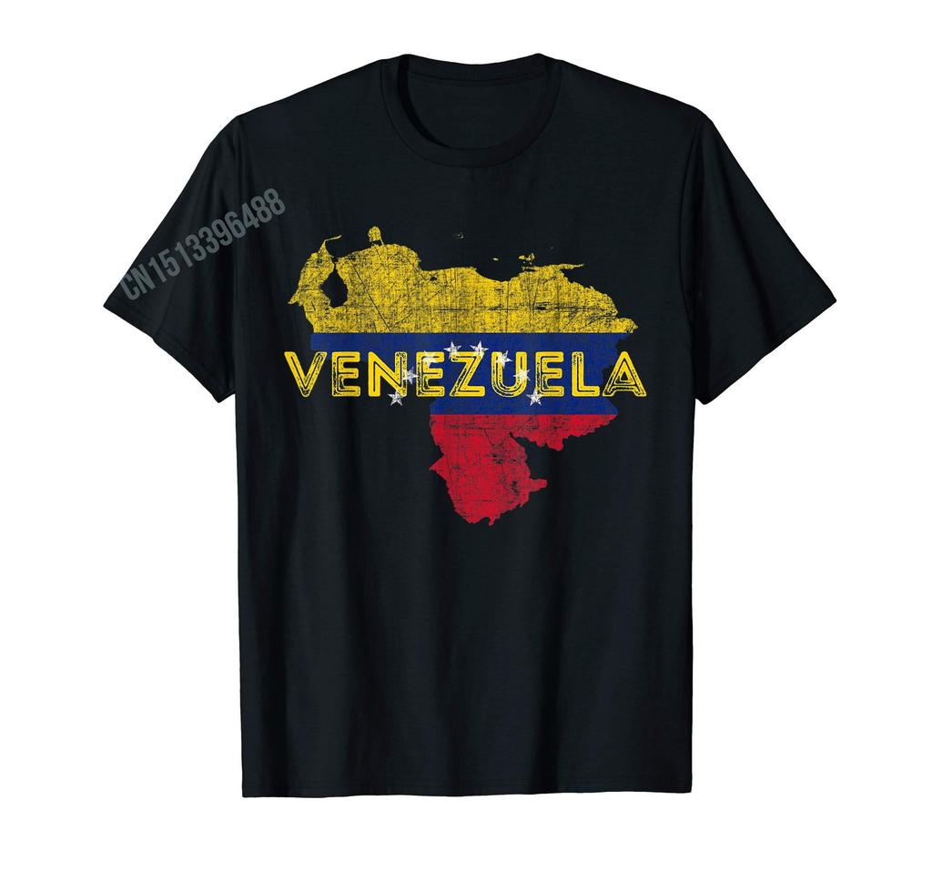 ZX More Design Venezuelan Map And Flag Distressed Venezuela  TShirt For Men Women T Shirt Tops Cotton Tees