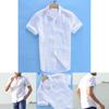 Luxury Men's Short Sleeve Linen T-shirt For Daily Wear In Casual Loose Fit