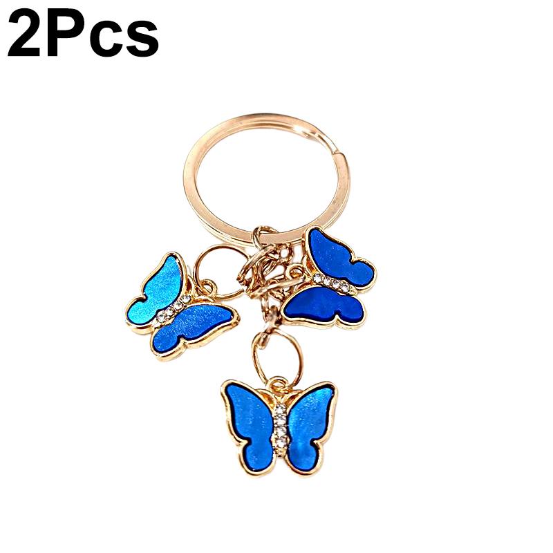 

1 шт. Шармы Женские подарки Брелок-бабочка Чехол для наушников Аксессуары Брелоки Сумки Сплав Брелок Рюкзаки Многоцветный 2Pcs