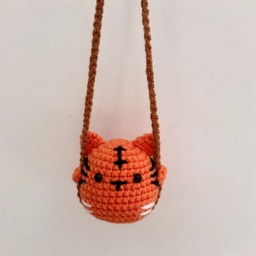 Handmade Crochet Frog Car Air Freshener with Cedar ScentGreen Fabric Frog Hanging Ornament for Rearview Mirror or Closet,Perfect for Easter