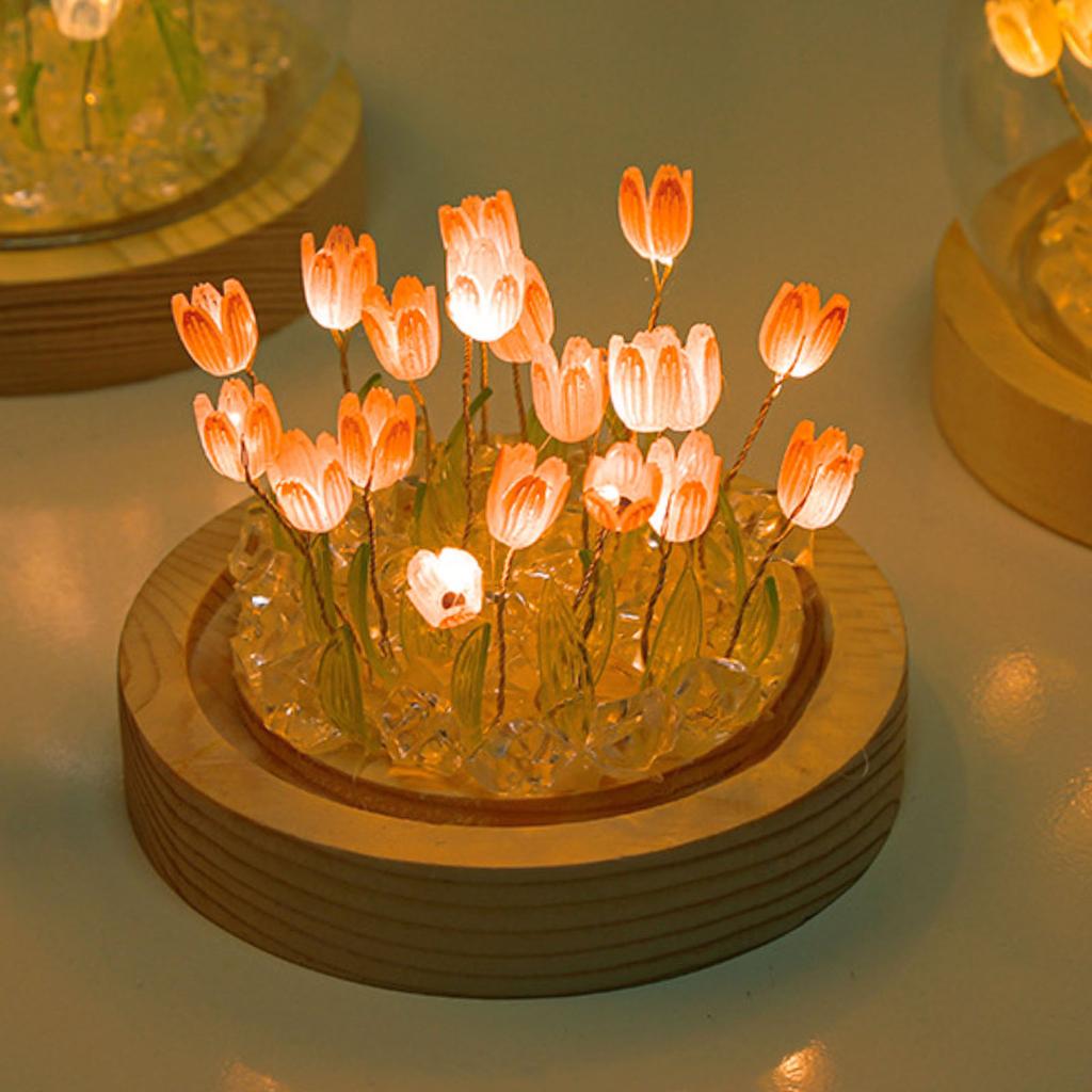 Tulips Night Light Silicone Mold Set Flower and Leaf Shaped Lamps Crafting Mould Nightlight Epoxy Mould Jewelry Supplies
