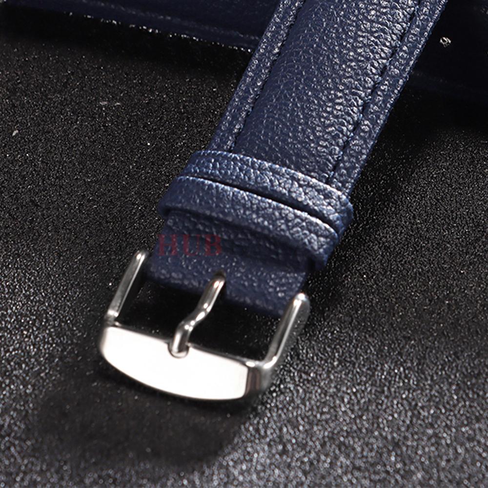 Handmad Soft Watchband Lychee Pattern Black Strap 12mm 14mm 16mm 18mm 20mm 22mm Vintage Cowhide Bracelet for Men Women Bracelet