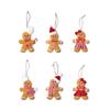 6Pcs Christmas Tree Doll Decoration Fabric Biscuit Men Hanging Ornament For Door Wreath Mantels Holiday Decorations