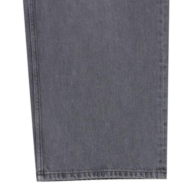 Customellow Gray Wide Fit Banding Jeans Cwpam25390gyl