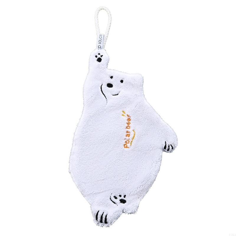 

Household Soft Hand Towel Absorbent Coral Bathroom Dishcloths Hanging Cloth Bear Rag Wipe Cleaning Towel CN