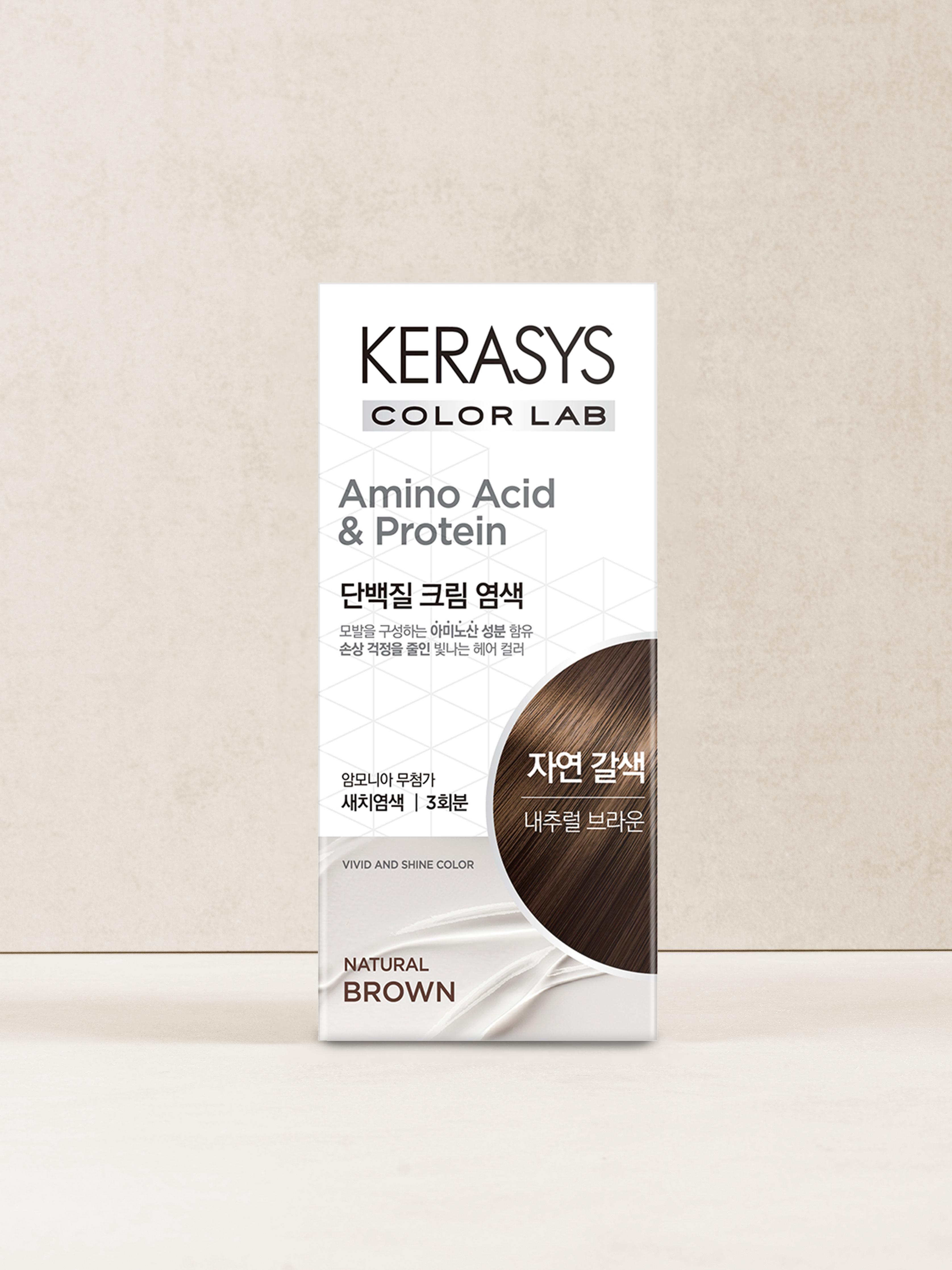 Kerasys Protein Cream Hair Dye - Natural Brown 1ea