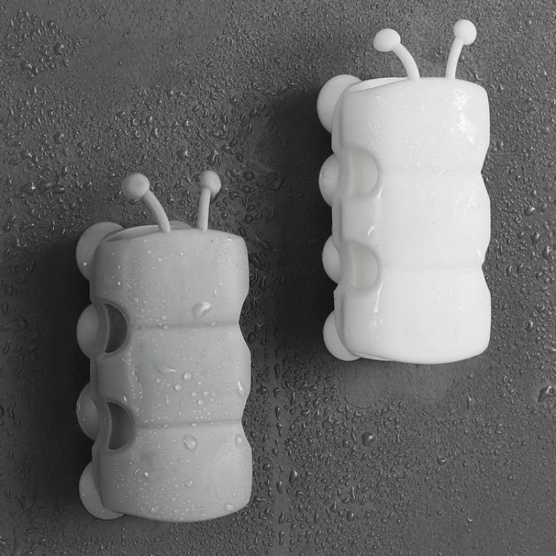 Přísavkové držáky Silikonový držák sprchové hlavice Opakovaně použitelný Odnímatelný Nástěnný úložný regál Pevná základna pro koupelnové doplňky