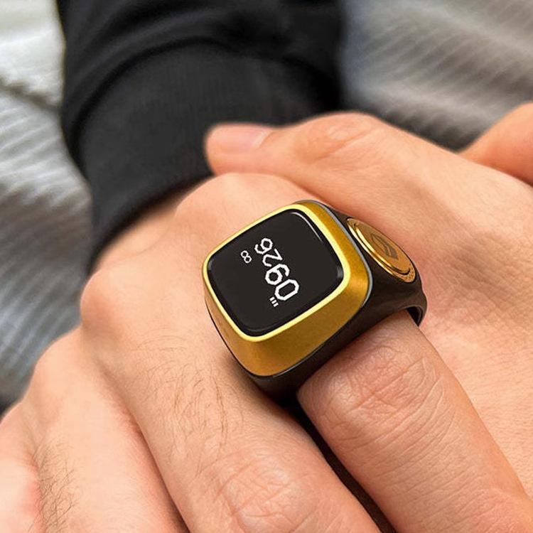 Rechargeable Bluetooth Smart Ring with Digital Counter