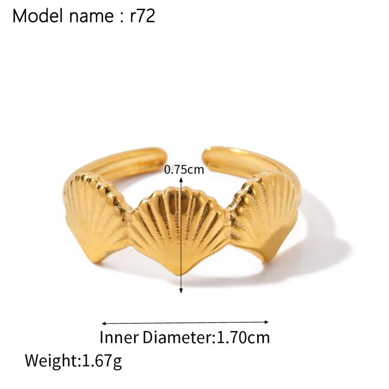 Fashion Simple Stainless Steel Rings For Women Gold Color Smooth Geometric Open Rings Arc Rings Diamonds Jewellery Ring Gift