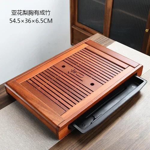 Serving Chinese Tea Tray Wood Plate Office Desk Luxury Tea Tray Japanese Nordic Bandeja Para Cha Kitchen Accessories YN50TT
