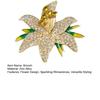 1/2Pcs Women Brooch Lapel Pin Rhinestones Inlaid Pin Flower Design with Sparkling Decorative