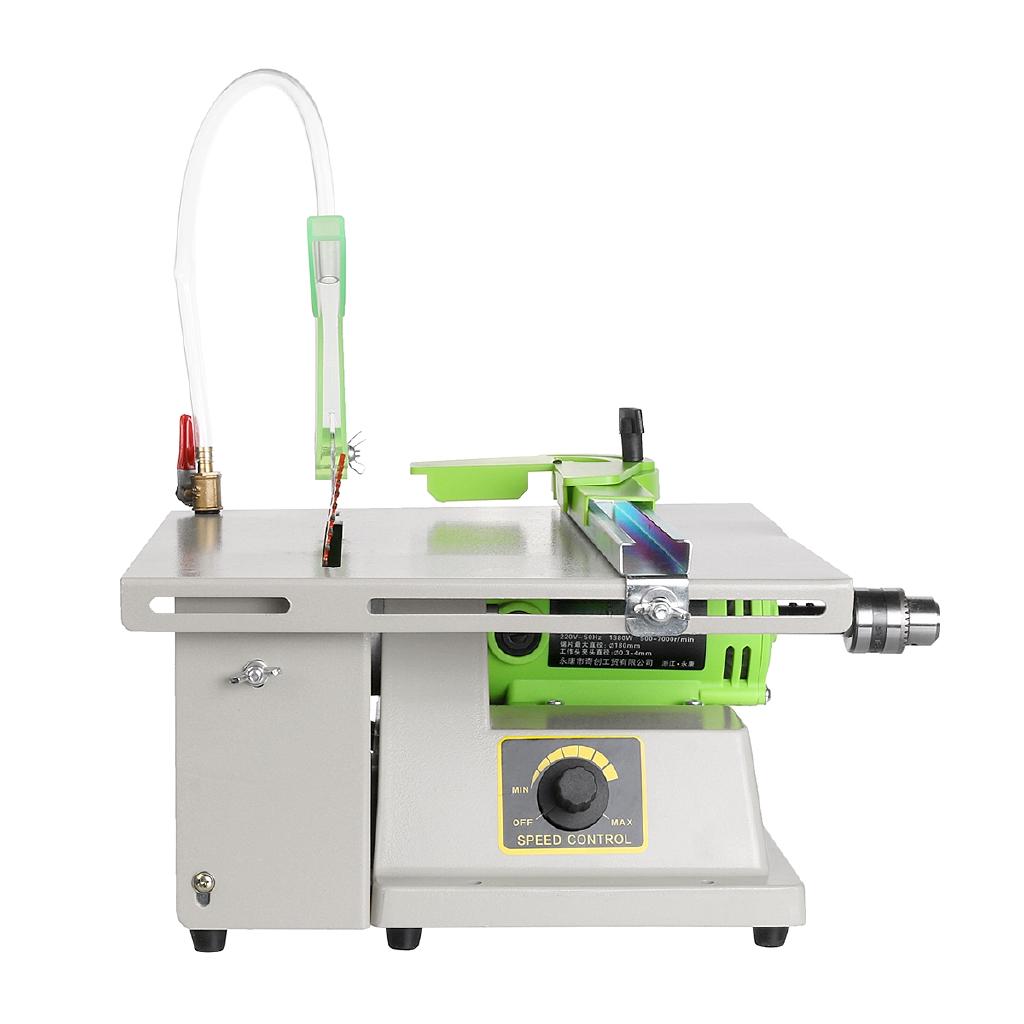 220V Electric Jewelry Stone Rock Woodworking Carving Polisher Buffer Lathe Grinding Cutting Machine Grinder Set 1380W