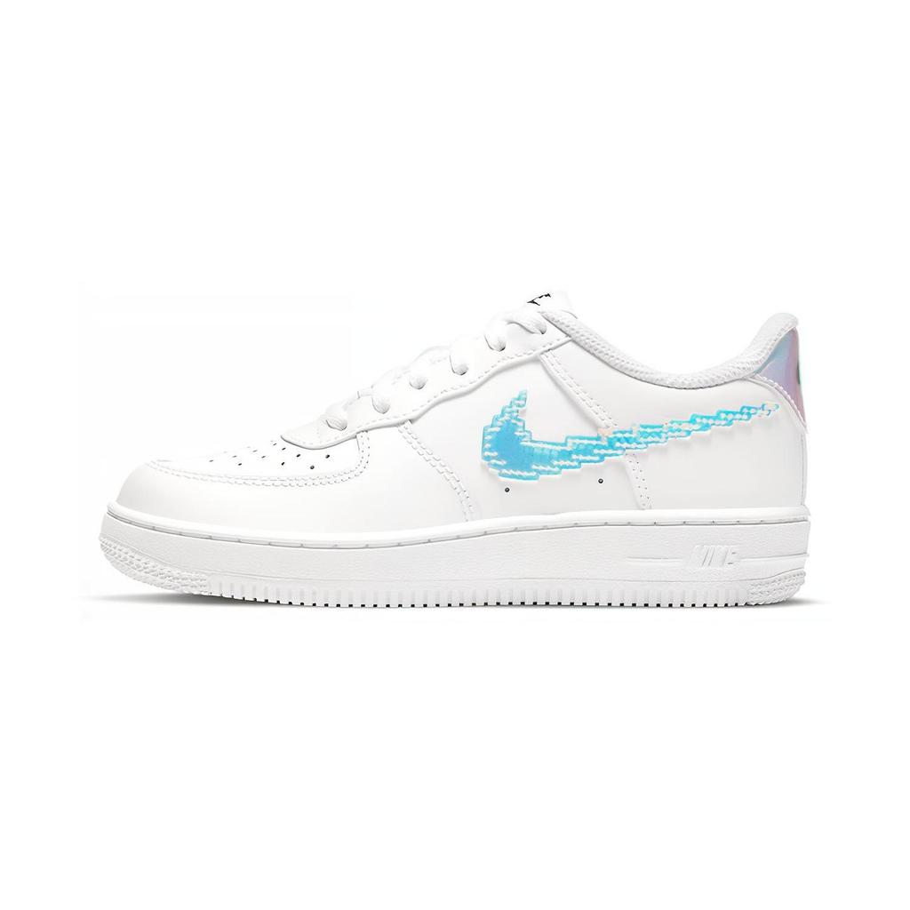 Nike Air Force 1 LV8 PS Digital Swoosh - Sneakers Bianche per Bambini Nere Multicolore CW1584-100