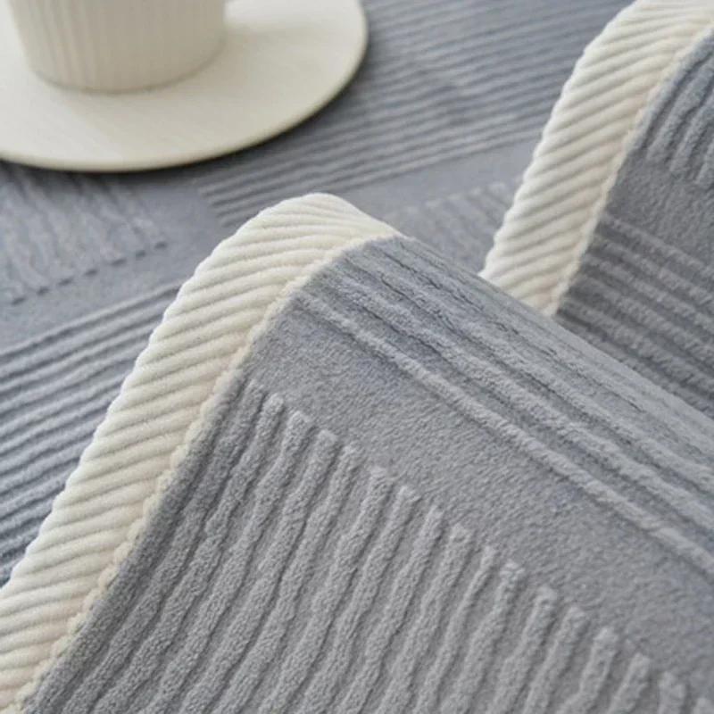 Soft Plush Sofa Mat Non-Slip Dust-proof Couch Cushion Cover for Living Room Solid Color Washable Corner Sofas Towel Home Decor