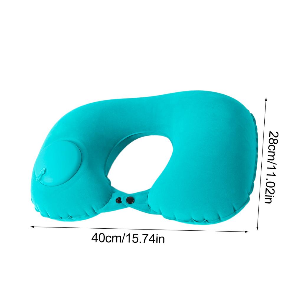 Tragbares U-förmiges Flugzeugkissen Aufblasbares Auto-Nackenkissen zum Aufdrücken Auto-Reisekissen Fahrzeugzubehör