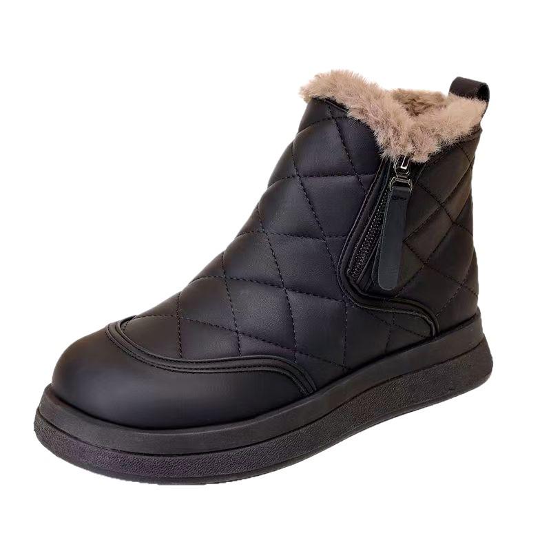 Women's Winter Waterproof Non-Slip Snow Boots - Plush Velvet, Thick Cotton, Warm Short Boots