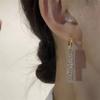 Transparent Square Crystal Pendant Hanging Earring for Women Bohemia Trendy Geometric Drop Dangle Earrings Wedding Jewelry