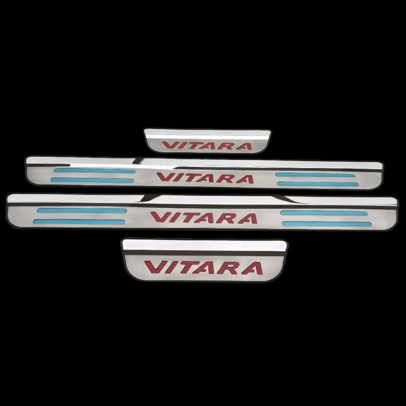 Door Sill Plate Protector For Suzuki Vitara 2015 2017 2018   Car Accessories Original Auto Threshold Pedal Trim Stickers