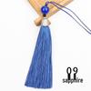 8cm Beaded Ice Silk Tassel Pendant for Hats & Bookmarks - Fine Thread Design, Free Shipping