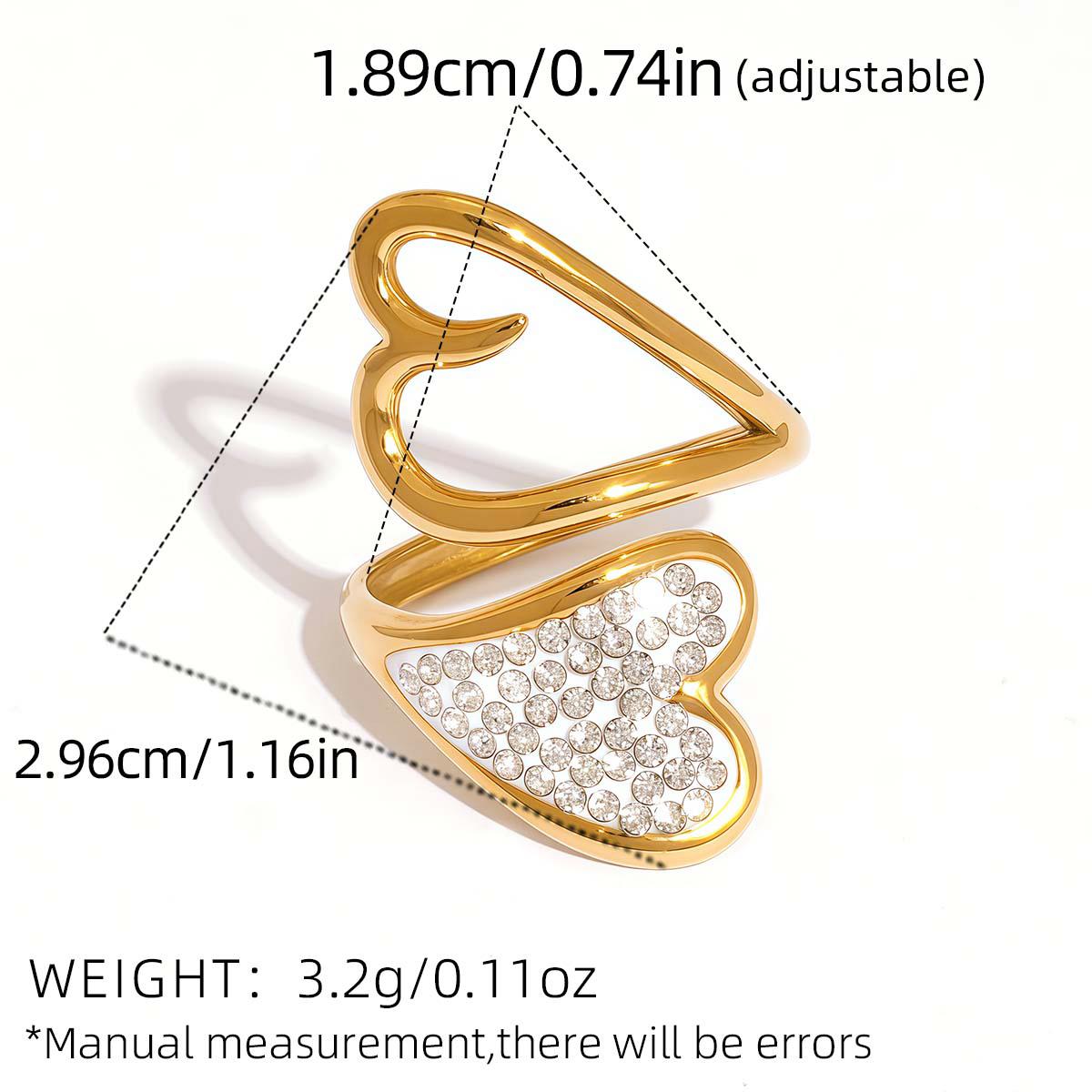 

Statement Stainless Steel Delicate Shiny Cubic Zirconia Ring For Women Quality 18K Gold PVD Plated Finger Zircon Gift For Her