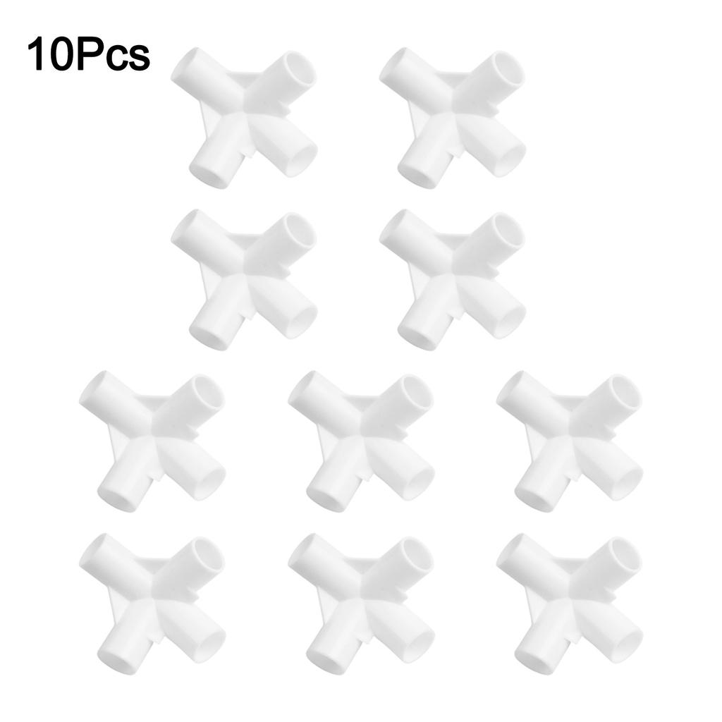 Convenient Canopy Pole Tees for Garden Plant Supports Pet Beds (16mm I D 10PCS)