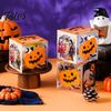 Holiday Goodie Boxes 10 Pcs Halloween Treat Boxes, Cute Small Party Favors Box, Castle Clear Window Gift House Shaped Container for Candy Cookie Snack
