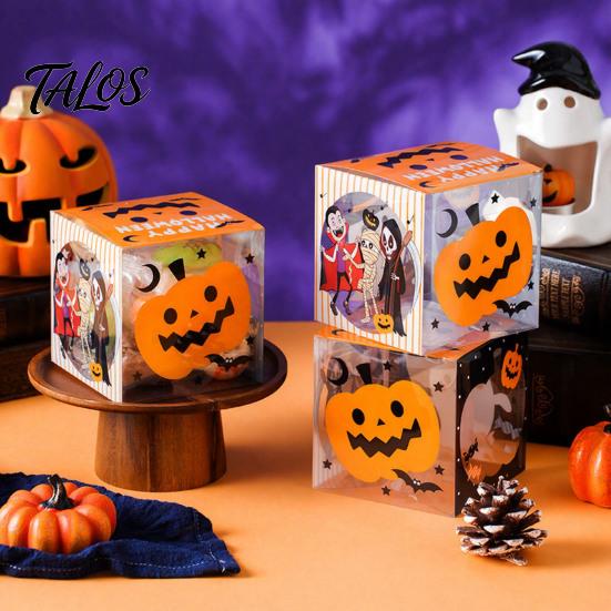 Holiday Goodie Boxes 10 Pcs Halloween Treat Boxes, Cute Small Party Favors Box, Castle Clear Window Gift House Shaped Container for Candy Cookie Snack