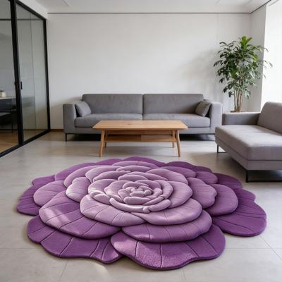 3D Bloemen Vloermat Antislip Absorberend Badkamerkleed Realistische Bloemvorm Gebiedskleed voor Slaapkamer Woonkamer Speelkamer Decor