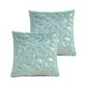 2pcs Fur Throw Pillow Cover Solid Color Bronzing Feather Plush Cushion Cover Pillowcase   for Car/Sofa/Bed/Home Decorative 4545