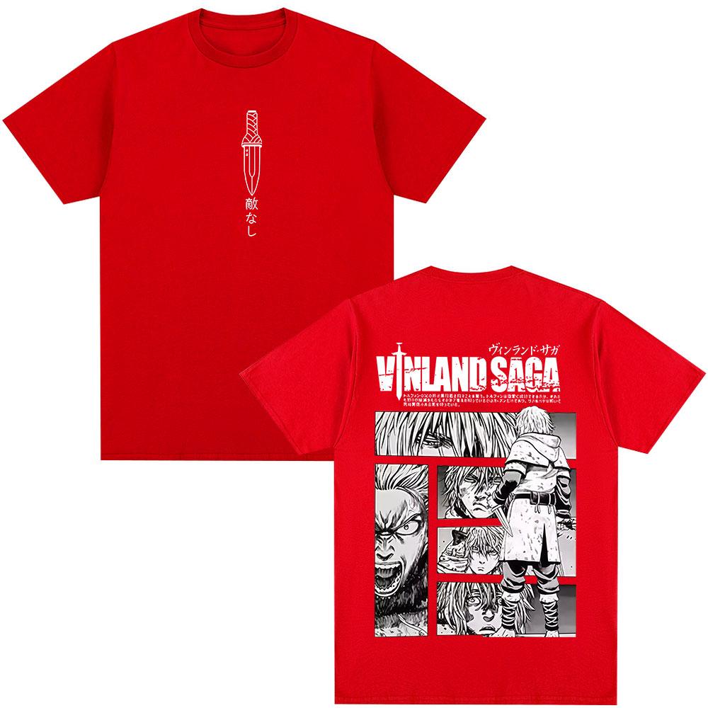 Anime Vinland Saga T-shirt Unisexga Thorfinn Karlsefni Graphic T Shirt Unisex s Women Casual Cotton High Quality Oversized T-shirts S