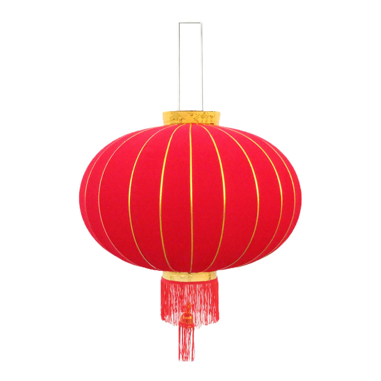 Chinese Lanterns Flocking Cloth Home Foldable Pendant Decorative Hanging Lanterns