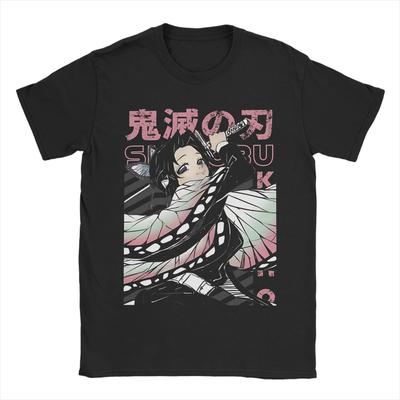 Shinobu Kochoo T-shirt Demon Slayer Unisexe Coton Hauts Chemises Loisirs Col Rond Manches Courtes