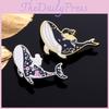 Cute Whale Enamel Brooch Charming Apparel Lapel Pin For Distinctive Style In Galaxy Series