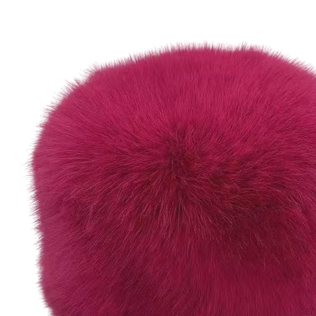 Womens Fisherman Hat Comfortable Thick Trendy Plush Faux Fur for Outdoor