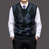 Men S Knit Vest V Neck Sleeveless Pullover Business Casual Sweater