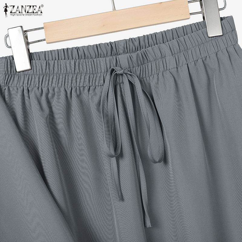 ZANZEA Women 3/4 Sleeve Blouse and Pants Casual Two Piece Suit Sets