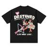 Destined Cartoon Cotton T-shirt Unisex Women Fans Essentials Short Sleeve Tee Fashion Luxury Classic Top Vintage Streetwear