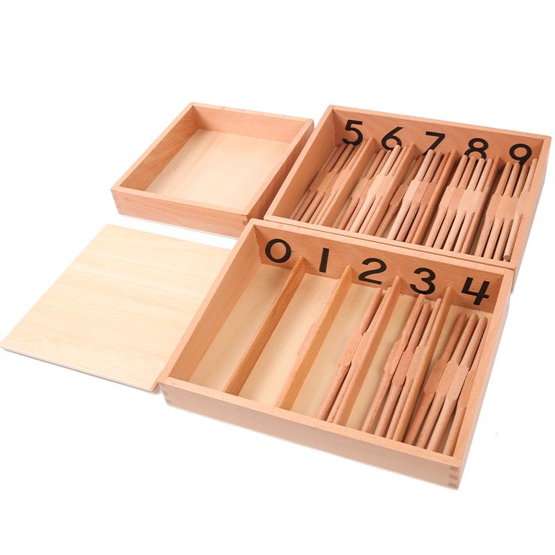 Montessori Kindergarten Spindle Box Educational Math Toy
