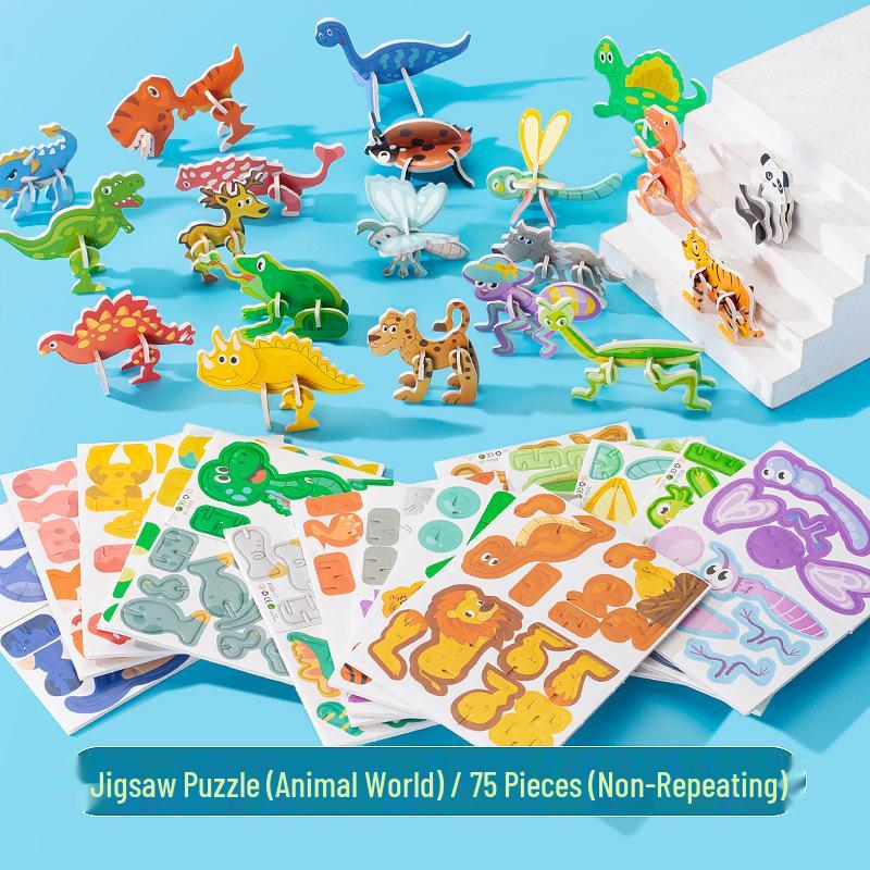 3D Creative Animal Puzzle DIY Toy for Kids – Fun Educational Insect Puzzle