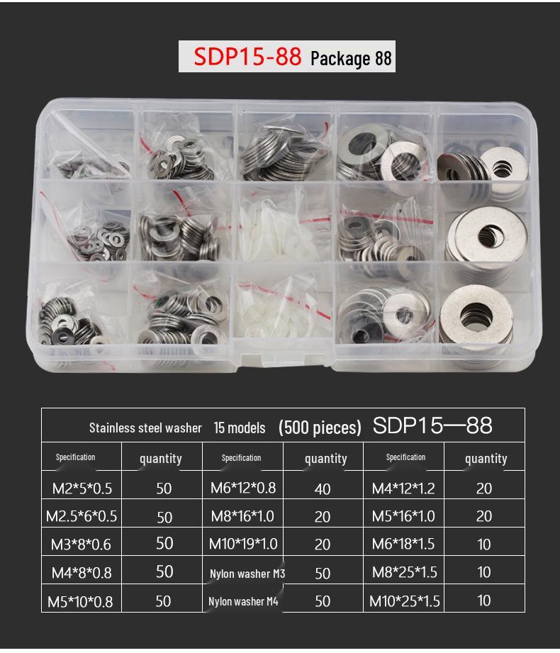 Rubber Anti-Vibration Seal & Enlarged Insulating Gasket Kit with Nylon O-ring and Stainless Steel Washers (M2/M3/M4)