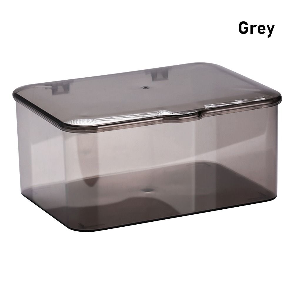 

1Pcs Transparent Mask Storage Box Large Capacity High Quality Home Flip Box Plastic Multipurpose Drug Storage Case сірий колір