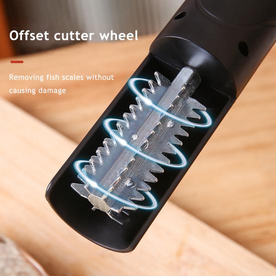 Electric Fish Scaler Cordless Automatic Descaler with Stainless Steel Head Rechargeable Easy-to-use Descaling Tool for Kitchen Outdoor Use