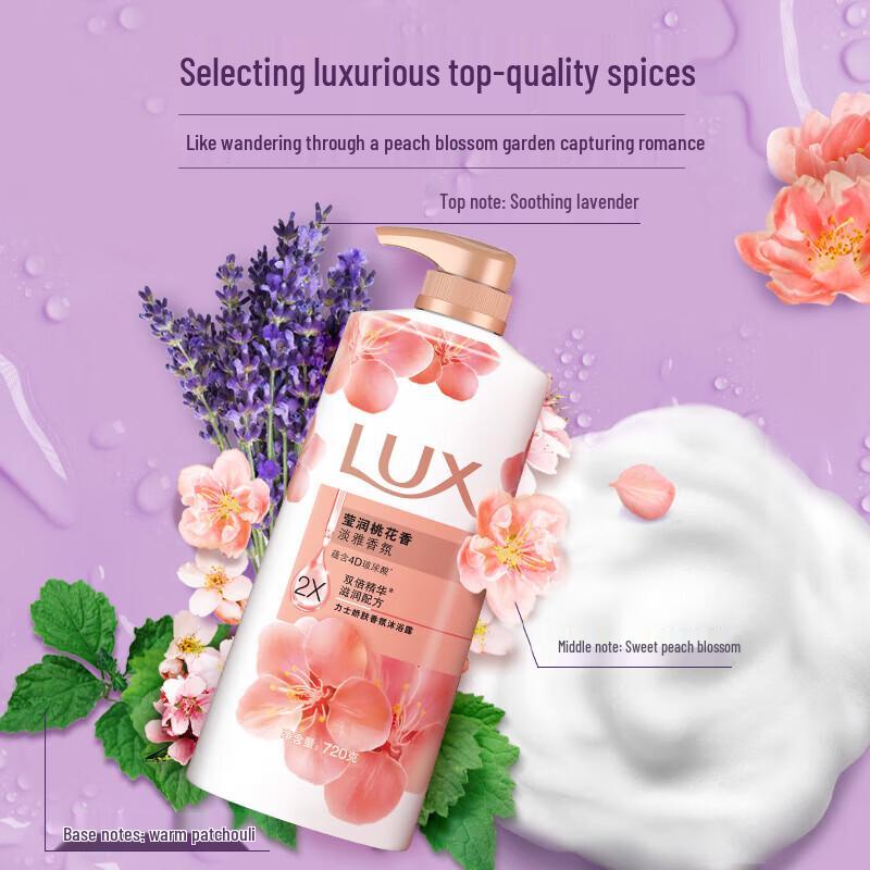 LUX Radiant Peach Blossom Shower Milk Duo Pack